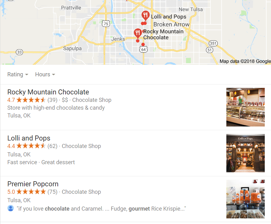 local listing on Google