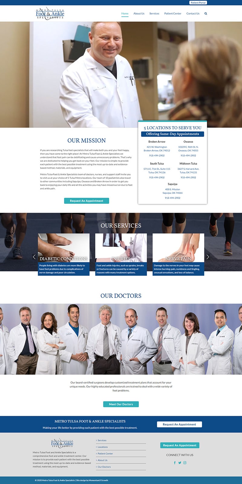 healthcare industry website design